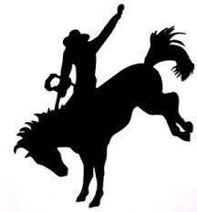 Rodeo Cowboy On Bucking Horse