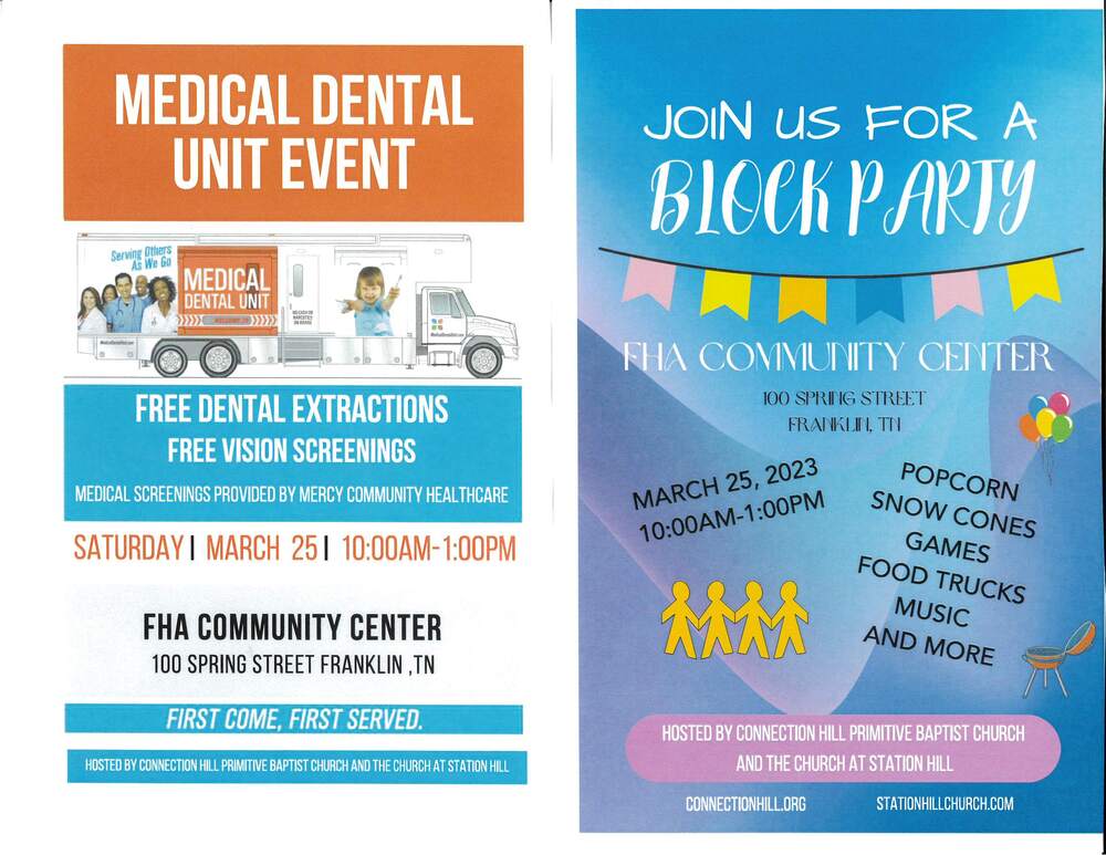Medical Dental Unit Event Flyer