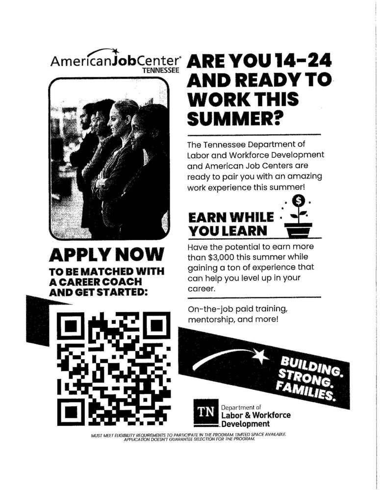 Youth WIOA Program Flyer With QR Code