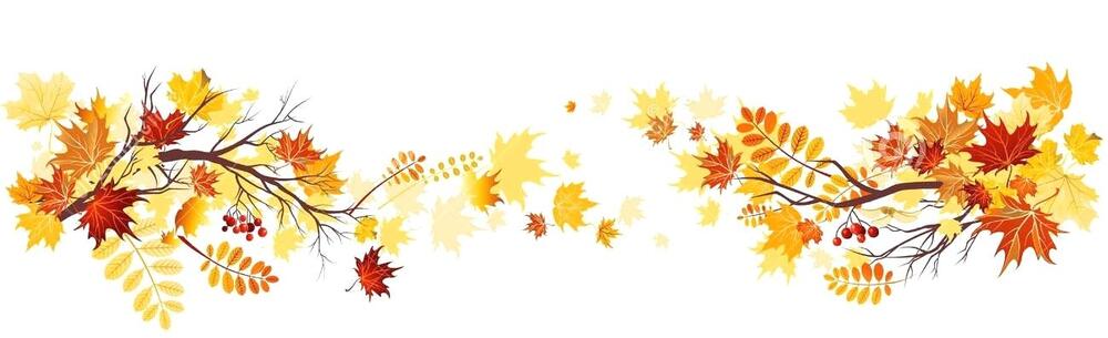 Fall leaves banner