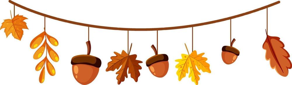 string banner fall leaves