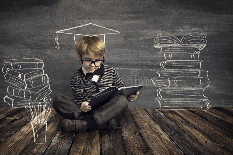 Child reading a book