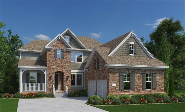 Rendering of a two story house
