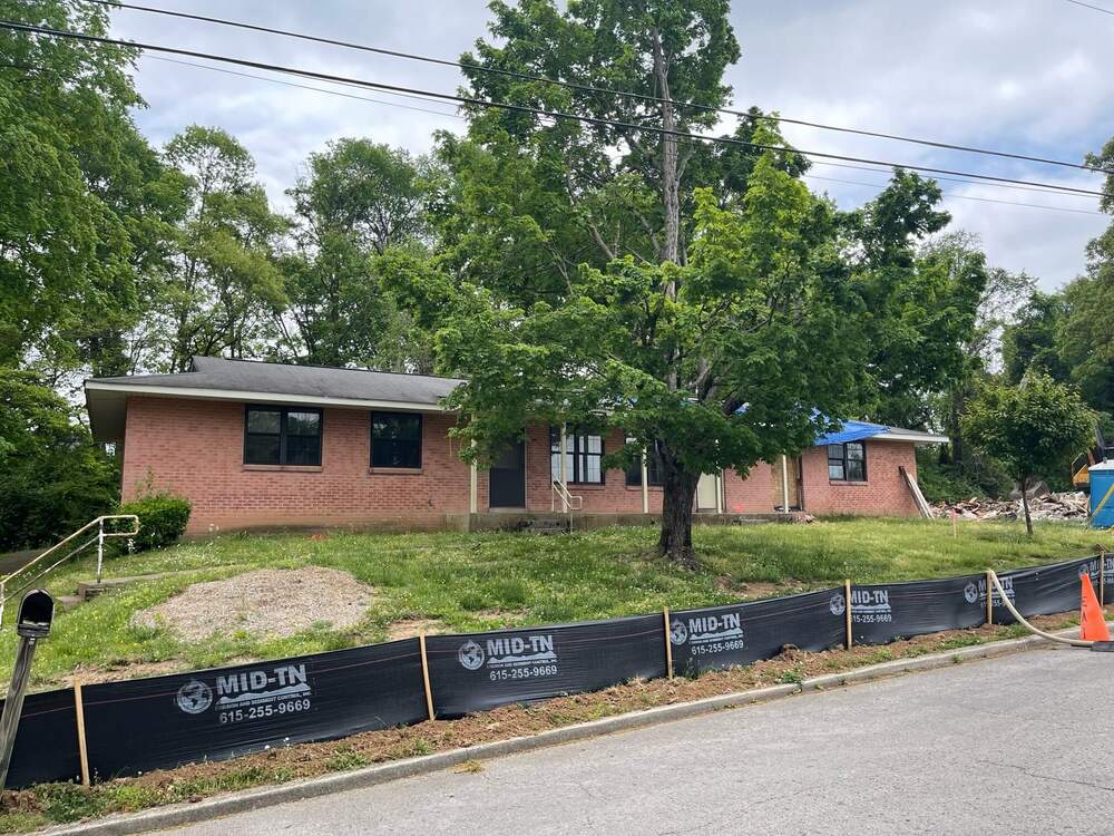 One story brick home set for demolition