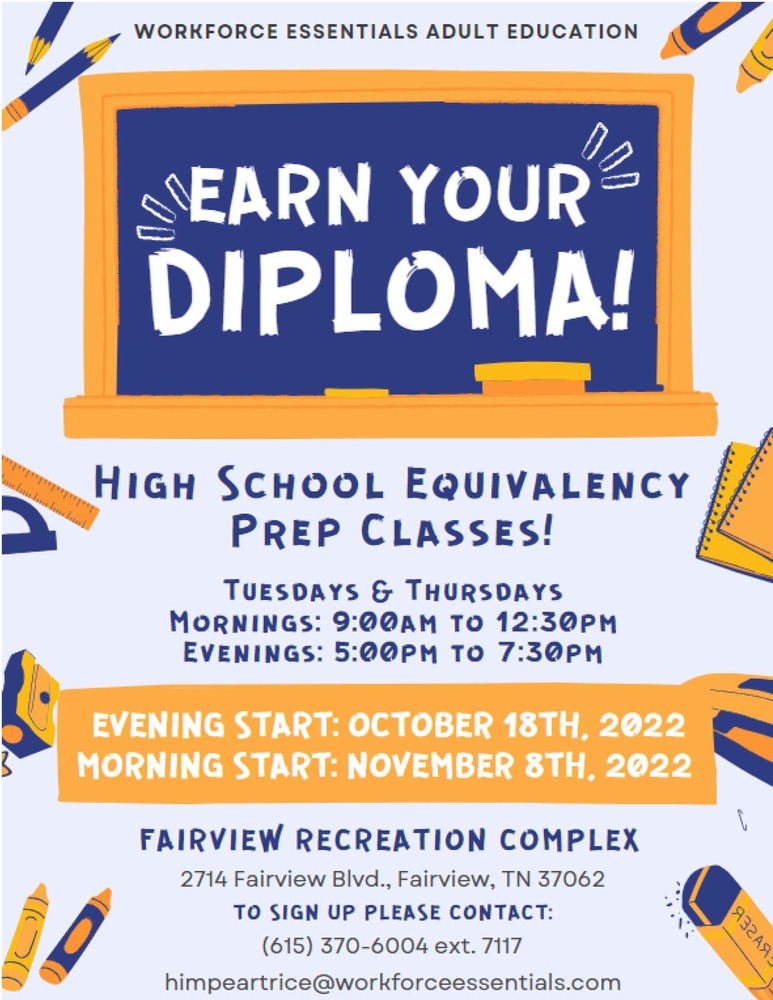 High School Equivalency Flyer