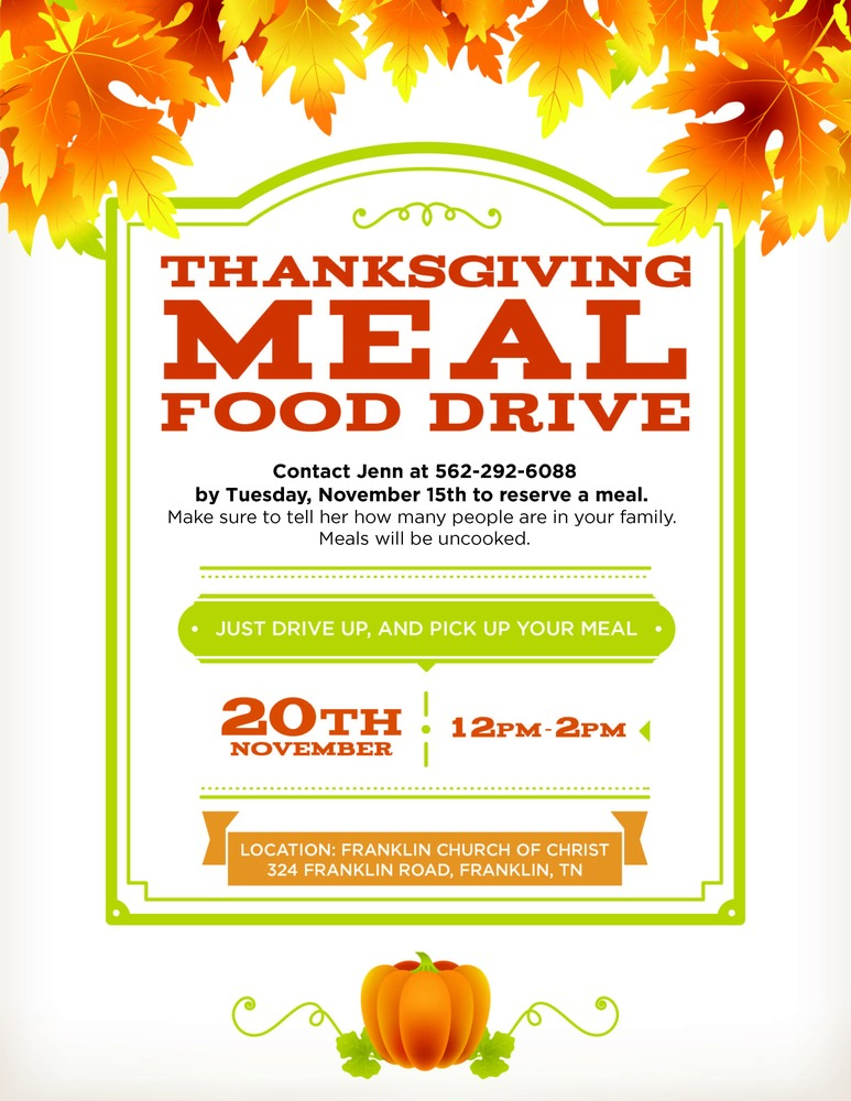 Thanksgiving Drive Flyer