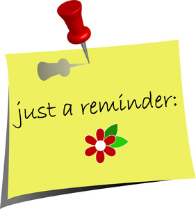 Just a reminder with flower on yellow note pad