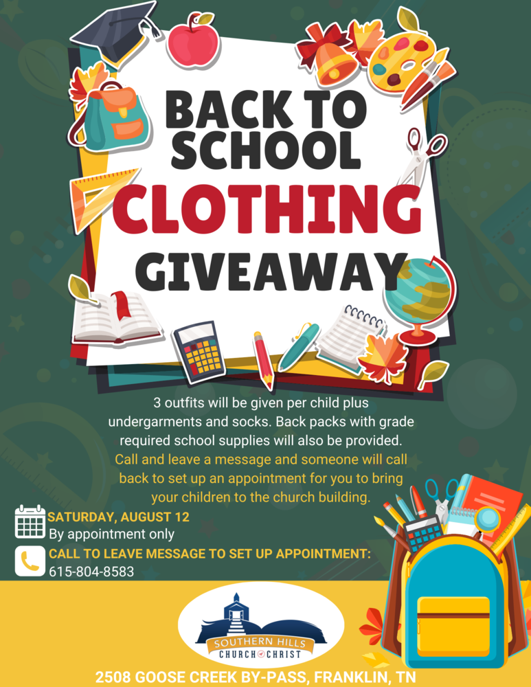 Clothing Giveaway Flyer