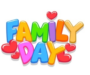 Family Day written in colorful bubble letters