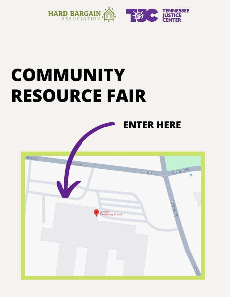 Map of Entrance to the Community Resource Fair