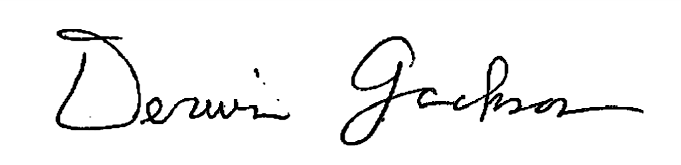 Derwin Jackson Signature