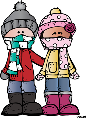 boy and girl in winter coats with scarves