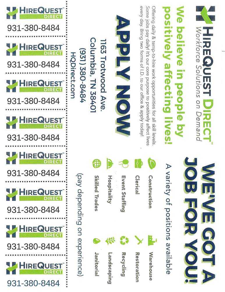 Hire Direct Flyer Page 1