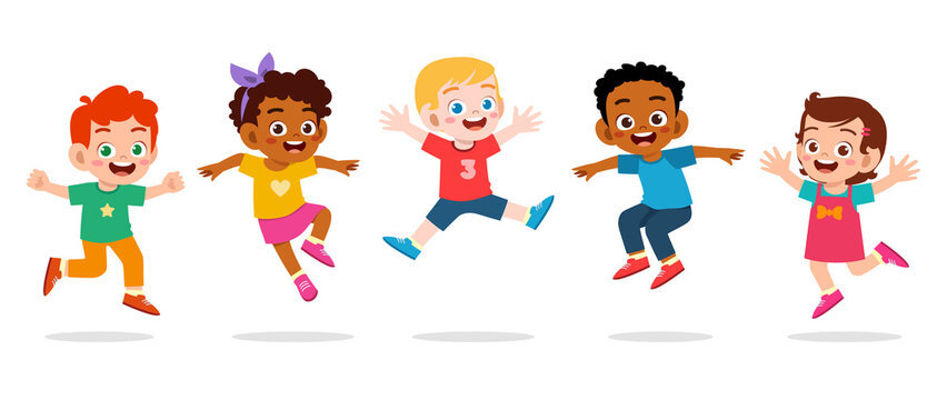 Children Jumping & Playing