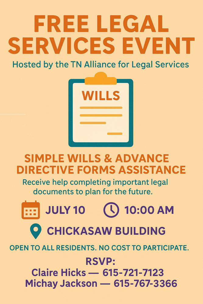 Free Legal Services for Seniors Flyer