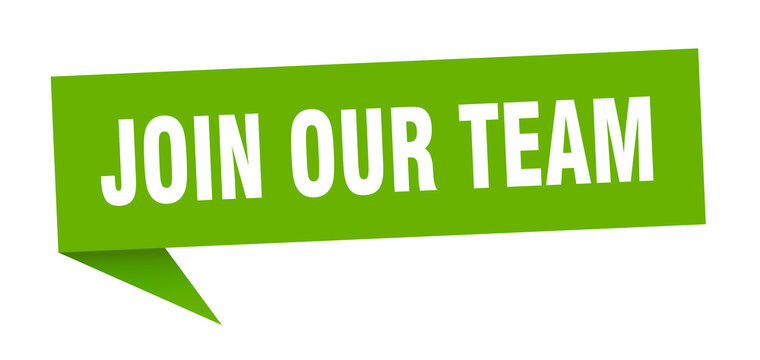 Join Our Team on green background banner
