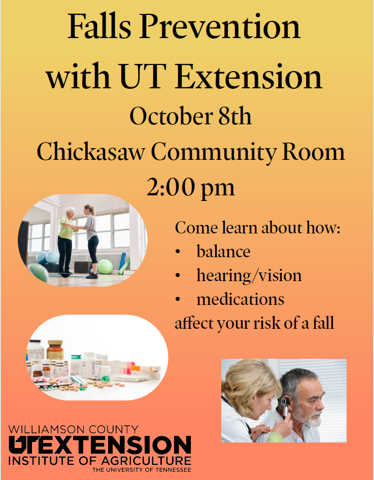 Fall Prevent Chickasaw Presentation on October 8, 2026 2:00pm - 3:00 pm